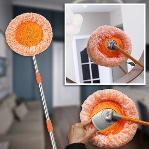 360° Roterende Microvezelmop - 73-115 cm, Nat & Droog | CORALMOP