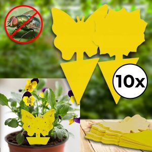 Kleefvallen voor vliegen - 10-pack, vlinder & zonnebloem, 12.7 x 7.6 cm | BUGILURE