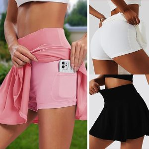 Rokje met ingebouwde shorts - Zak, Hoge taille, Anti-schuren | SKORTIFY