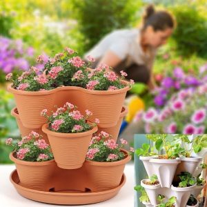 Verticaal stapelbare plantenpotten (Set van 3) | PLANTUP