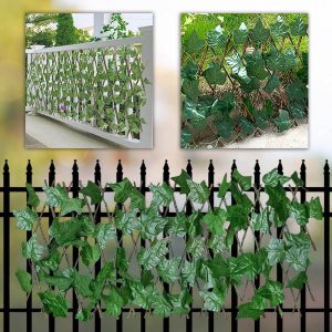 Uitschuifbaar klimop schuttingpaneel - 30x180 cm, UV-bestendig, zonder gereedschap | GREENFENCE