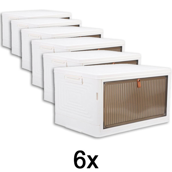 6x Opbergdoos met deksel – klaar in 2 minuten, geen gereedschap nodig | ORGABOX