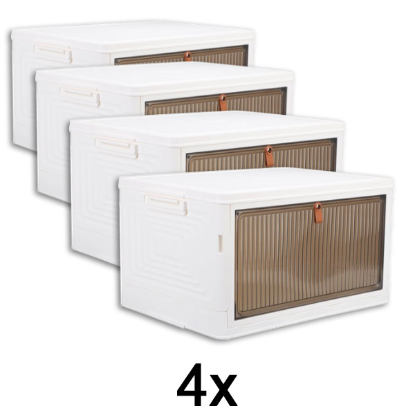 4x Opbergdoos met deksel – klaar in 2 minuten, geen gereedschap nodig | ORGABOX