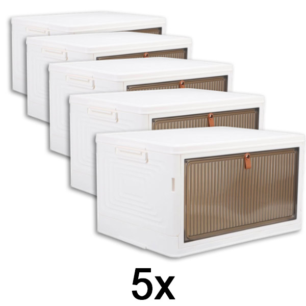 5x Opbergdoos met deksel – klaar in 2 minuten, geen gereedschap nodig | ORGABOX