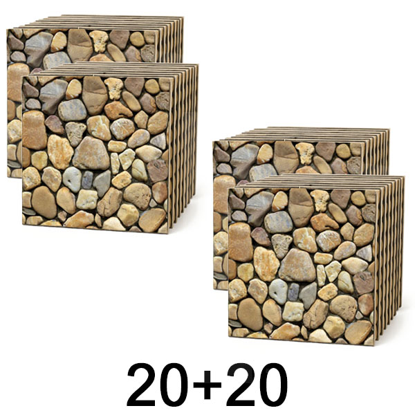 2x 3D wandtegels met steeneffect – peel & stick | STONEBLOCKS 1+1 GRATIS