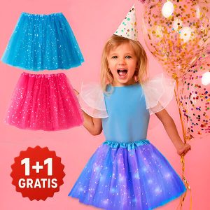 Glinsterende rok met led-verlichting PRINCESS 1+1 gratis