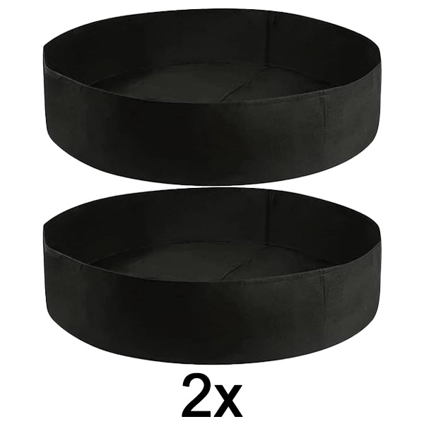2x Verhoogde tuinbak van stof – 90 x 30 cm, ademend vilt | PLANTIE