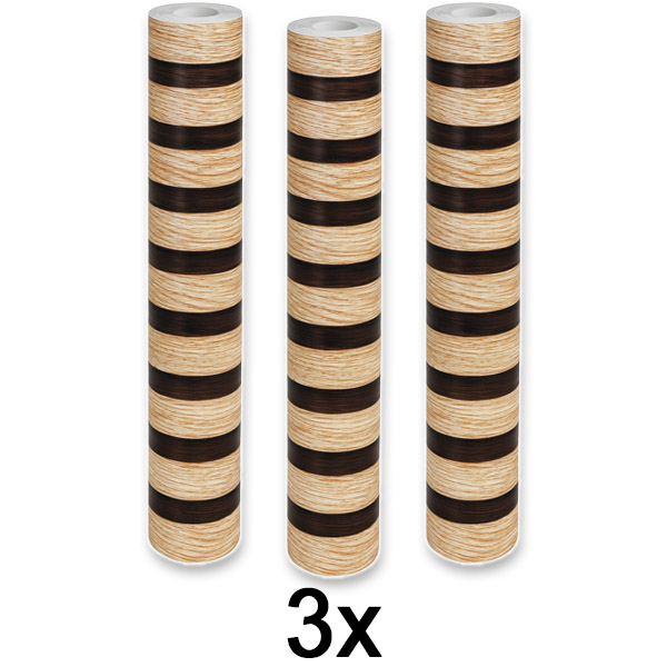 3x Zelfklevend wandpaneel met houtlook | LINEWALL