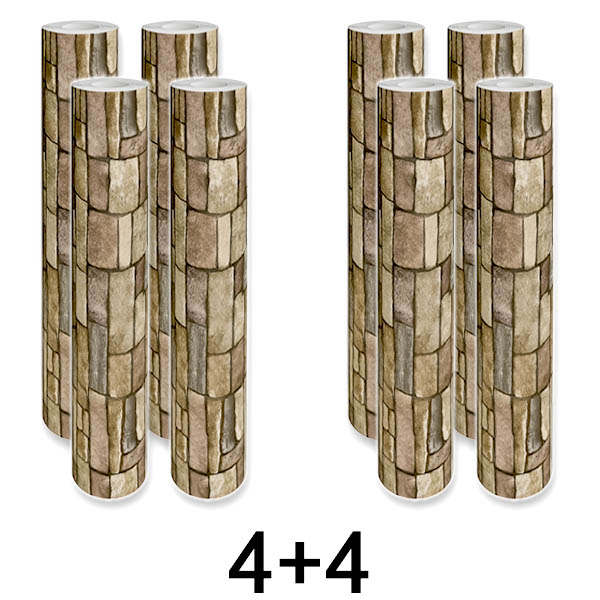 4x 1+1 GRATIS Zelfklevend 3D Bakstenen Wandpaneel | WALLCORWRAP