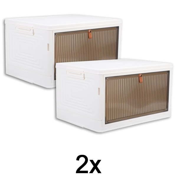 2x Opbergdoos met deksel – klaar in 2 minuten, geen gereedschap nodig | ORGABOX