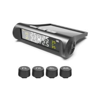 Bandenspanningscontrolesysteem - 4 Sensoren, Zonne-energie + USB, IPX7 | TIREPRESS