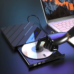 Externe DVD-speler + USB-hub - 4 Poorten, SD-kaart, USB-C | LAPDISC
