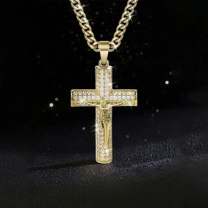 Religieuze kruis hanger ketting | SALVATORA