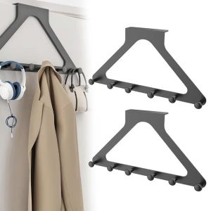 Opberghaken voor over de deur - 2-pack, 6 haken, zonder boren | TRIHANG