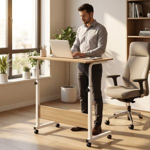 In hoogte verstelbare draagbare tafel op wielen (71-90 cm) | EVOSTUL