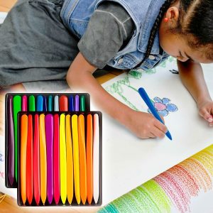 Kleurkrijtjes die kleine handjes overleven – 24 kleuren | PASTELKE