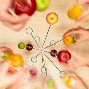 Zwevende roestvrijstalen fruitschaal en houder | EXPLOFRUIT